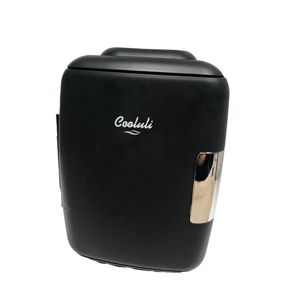 EUC Cooluli Classic Black 4 Liter Compact Cooler Warmer Mini Fridge w/ AC/DC/USB